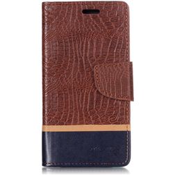 Mobigear Croco Xiaomi Mi 8 SE Hülle Klapphülle Geldbörse - Braun
