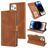 Mobigear Wallet iPhone 14 Pro Hülle Klapphülle Geldbörse - Braun