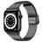 Mobigear Kopenhagen Edelstahl Apple Watch Armband Klappschließe - 49/46/45/44 mm - Schwarz