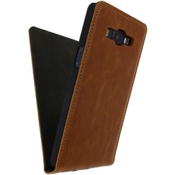 Mobilize Premium Magnet Samsung Galaxy A5 (2015) Hülle Flipcase - Braun