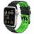 Mobigear Aero Armor Silikon Apple Watch Armband Dornschließe - 42/41/40/38 mm - Schwarz / Grün