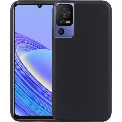 Mobigear Colors TCL 40 SE Hülle Flexibles TPU Backcover - Schwarz