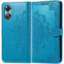 Mobigear Mandala OPPO A17 Hülle Klapphülle Geldbörse - Blau