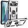 Mobigear Armor Ring Google Pixel 7 Pro Hülle Hardcase Backcover Stoßfest mit Ringhalter - Silber
