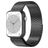 Mobigear London Edelstahl Apple Watch Armband Magnetverschluss - 42/41/40/38 mm - Schwarz