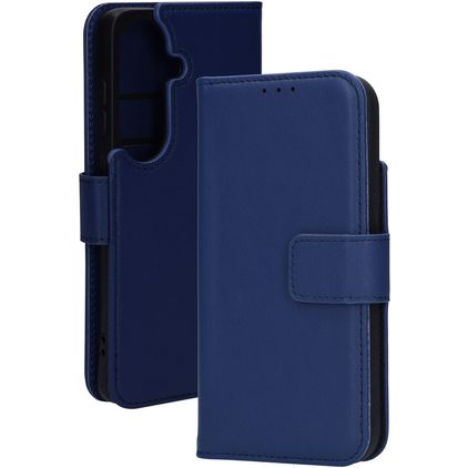 Mobiparts Wallet Samsung Galaxy S26 Hülle Echtes Leder Klapphülle Geldbörse - Blau