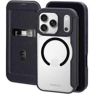 Mobiparts Shield Line iPhone 17 Pro MagSafe Hülle Klapphülle - Schwarz