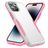 Mobigear Heavy Armor iPhone 14 Pro Hülle Hardcase Backcover Stoßfest - Weiß / Pink