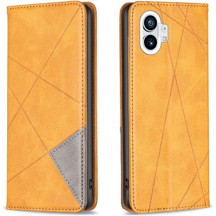 Mobigear Rhombus Slim Nothing Phone (1) Klapphülle - Cognac