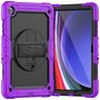 Mobigear SureGrip Xtreme Samsung Galaxy Tab A9 Plus (2023) Hülle Kunststoff,Silikon Backcover + Schulterträger + Ständer - Lila