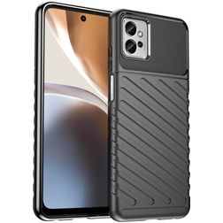 Mobigear Groove Motorola Moto G32 Hülle Flexibles TPU Backcover - Schwarz