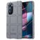 Mobigear Rugged Shield Motorola Edge 30 Pro Hülle Flexibles TPU Backcover Stoßfest - Grau