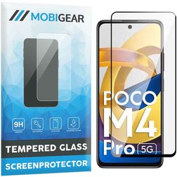 Mobigear Premium POCO M4 Pro 5G Panzerglas Gehärtetes Glas Displayschutz - Hüllenfreundlich - Schwarz