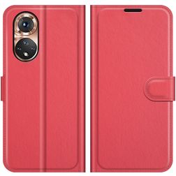 Mobigear Classic HONOR 50 Hülle Klapphülle Geldbörse - Rot