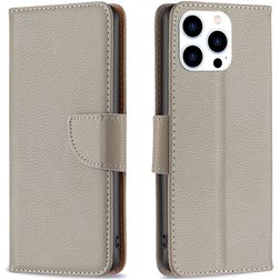Mobigear Excellent iPhone 16 Pro Max Hülle Klapphülle Geldbörse - Grau