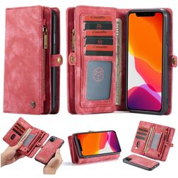 Caseme 008 iPhone 11 Hülle Abnehmbare 2in1 Klapphülle Geldbörse - Rot