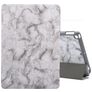 Mobigear Tri-Fold Marble iPad 9 (2021) Hülle Klapphülle + Stifthalter - Grau