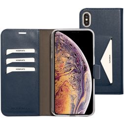 Mobiparts Classic Wallet iPhone XS Max Hülle Klapphülle Geldbörse - Blau