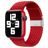Mobigear Braided Nylon Apple Watch Armband Klappschließe - 49/46/45/44 mm - Rot