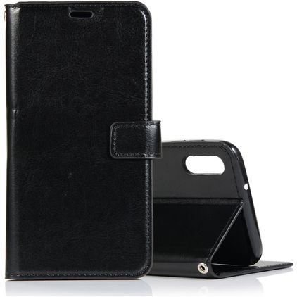 Mobigear Wallet Samsung Galaxy A10 Hülle Klapphülle Geldbörse - Schwarz