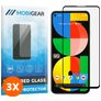 Mobigear Premium Google Pixel 5a 5G Panzerglas Gehärtetes Glas Displayschutz - Hüllenfreundlich - Schwarz (3er Pack)