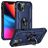 Mobigear Armor Ring iPhone 14 Hülle Hardcase Backcover Stoßfest mit Ringhalter - Blau