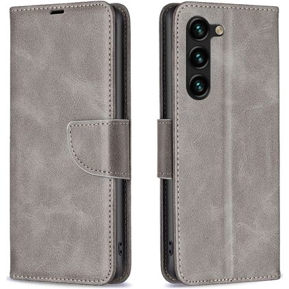Mobigear Excellent Samsung Galaxy S25 Plus Hülle Klapphülle Geldbörse - Grau
