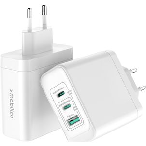 Mobilize Wall Charger Triple USB / USB-C Power Delivery 100W - Weiß