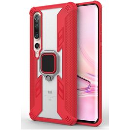 Mobigear Armor Ring Xiaomi Mi 10 Pro Hülle Hardcase Backcover Stoßfest mit Ringhalter - Rot