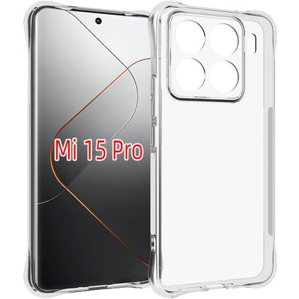 Mobigear Cushion Transparent Xiaomi 15 Pro TPU (flexibel) Backcover - Transparent