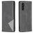 Mobigear Rhombus Slim Samsung Galaxy A55 Hülle Klapphülle - Schwarz