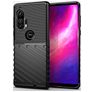 Mobigear Groove Motorola Edge Plus Hülle Flexibles TPU Backcover - Schwarz