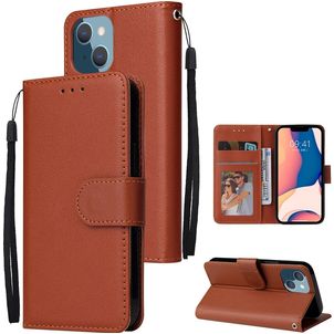 Mobigear Wallet iPhone 14 Plus Hülle Klapphülle Geldbörse - Braun