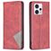 Mobigear Rhombus Slim Motorola Moto G53 5G Hülle Klapphülle - Rot