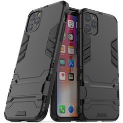 Mobigear Armor Stand iPhone 11 Pro Max Hülle Hardcase Backcover Stoßfest mit Ständer - Schwarz