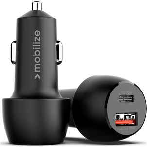 Mobilize Dual USB / USB-C Auto Ladegerät Power Delivery 48W - Schwarz