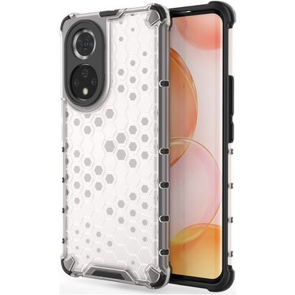 Mobigear Honeycomb HONOR 50 Hülle Hardcase Backcover Stoßfest - Weiß