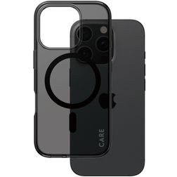 CARE by PanzerGlass Smokey iPhone 16 Pro MagSafe Hardcase Backcover - Transparent / Schwarz