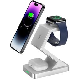 Mobigear MagStation 3in1 Ladestation MagSafe 15W - Weiß