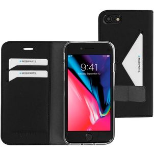 Mobiparts Classic Wallet iPhone SE (2020) Hülle Klapphülle Geldbörse - Schwarz