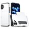 Mobigear Card iPhone 18 Hülle Hardcase Backcover Stoßfest mit Kartenhalter - Weiß