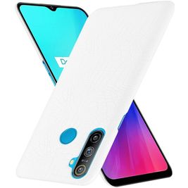 Mobigear Croco Realme C3 Hülle Hardcase Backcover - Weiß