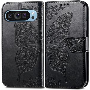 Mobigear Butterfly Google Pixel 10 Pro Hülle Klapphülle Geldbörse - Schwarz