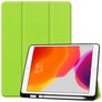 Mobigear Tri-Fold Gel iPad 9 (2021) Hülle TPU,Kunstleder Klapphülle + Stifthalter - Grün