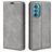 Mobigear Retro Slim Motorola Edge 30 Hülle Klapphülle Geldbörse - Grau