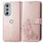Mobigear Clover Motorola Edge 30 Pro Hülle Klapphülle Geldbörse - Roségold