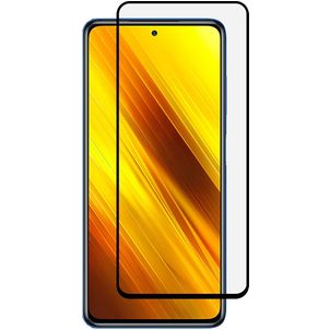 Mobigear Premium POCO X3 Panzerglas Gehärtetes Glas Displayschutz - Hüllenfreundlich - Schwarz