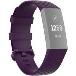 Mobigear Cross Silikon Fitbit Charge 4 Armband Dornschließe - Weinrot