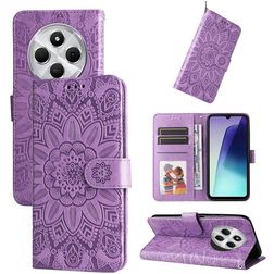Mobigear Sunflower Xiaomi Redmi 14C Hülle Klapphülle Geldbörse - Lila