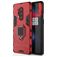 Mobigear Armor Ring OnePlus 8 Pro Hülle Hardcase Backcover Stoßfest mit Ringhalter - Rot